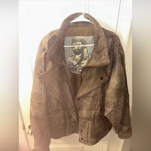 Frank Allen Leather Jacket Size 44
